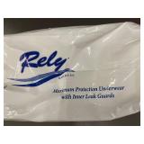 Pack of 20 Rely Maximum Protection Youth/Small Underwear