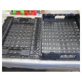 2 Folding Plastic Trays 24x19x 4.75...