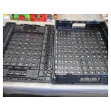 2 Folding Plastic Trays 24x19x 4.75...