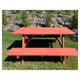 Outdoor Picnic Table with Covered Ice Trough