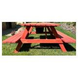 Outdoor Picnic Table with Covered Ice Trough