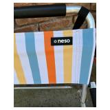 Set of 2 Neso Stripe Beach Chairs with Accessories