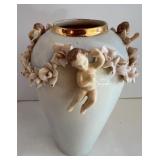 Vintage Rosener of Denver Cherub-Decorated Porcelain Vases