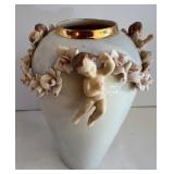 Vintage Rosener of Denver Cherub-Decorated Porcelain Vases