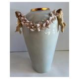 Vintage Rosener of Denver Cherub-Decorated Porcelain Vases