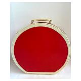Streamline Luggage Set: Vintage-Inspired Red and Ivory Hard Case