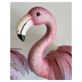 Pair of Vintage Metal Flamingo Lawn Ornaments