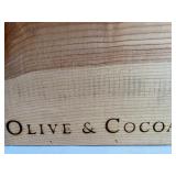 Set of 16 Mason Jar Style Glass Jars with Wooden Olive & Cocoa Box