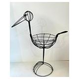 Masquerade Ink Signed Mosaic Plate, Wire Bird Stand, Assorted Straws, and Ice Ball Makers Set