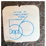 Decorative Easter Collection: Dept 56 Rabbit Sculpture, Silver Platter, and Fitz and Floyd Bunny Plate