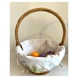 Decorative Easter Collection: Dept 56 Rabbit Sculpture, Silver Platter, and Fitz and Floyd Bunny Plate