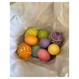 Decorative Easter Collection: Dept 56 Rabbit Sculpture, Silver Platter, and Fitz and Floyd Bunny Plate