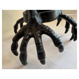 Set of 3 Metal Claw Decorative Goblets with Glass Bowls