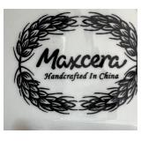 Halloween Decor Set: Maxcera Skull Plate, Apothecary Bottles, Plush Skeleton Doll