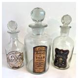 Halloween Decor Set: Maxcera Skull Plate, Apothecary Bottles, Plush Skeleton Doll
