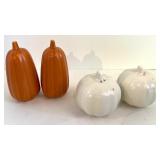 Halloween Pumpkin Ceramic Collection with Plates and Salt Shakers