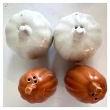 Halloween Pumpkin Ceramic Collection with Plates and Salt Shakers