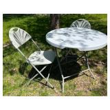 Outdoor 3-Piece Folding Table and Chairs Set by Vingli