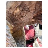 Handcrafted Santa Claus and Dog Figurine with Teddy Bear and Gift Present