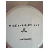 Mackenzie-Childs Holiday Teapot Set with Wreath and Bow Design