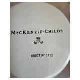 Mackenzie-Childs Holiday Teapot Set with Wreath and Bow Design