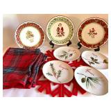 Holiday Dinnerware and Textile Set with Seasonal Designs including Villeroy & Boch