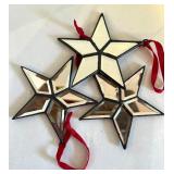 Collection of Assorted Mirror Star Ornaments and Glass Holiday Stars
