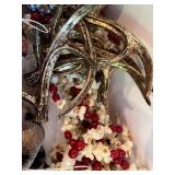 Collection of Holiday Forest Animal Ornaments, Antlers and Popcorn Garland