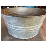 Large Galvanized Tub with Assorted Extension Cords