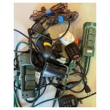 Collection of Extension Cords and Lighting Accessories