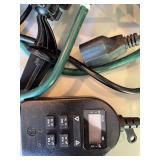 Collection of Extension Cords and Lighting Accessories