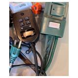 Collection of Extension Cords and Lighting Accessories