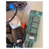 Collection of Extension Cords and Lighting Accessories