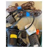 Collection of Extension Cords and Lighting Accessories