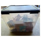 Collection of Various Light Bulbs with Plastic Tub