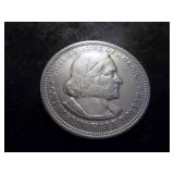 1892 Columbian Exposition Silver Half Dollar Comemmorative. First /comemmorative Minted In USA