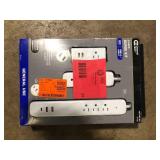 Commercial Electric 4 ft. Multiple Outlet and Wall Mounted Surge Protector Set (3-Pack)  Customer Returns See Pictures