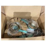 15PCS GreenLife Soft Grip Healthy Ceramic Nonstick, Cookware Pots and Pans Set