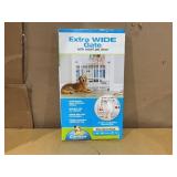 Carlson Extra Wide Walk Through Pet Gate with Small Pet Door, Includes 4-Inch Extension Kit