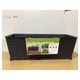 Keter Splendor 31.7 Gallon Raised Garden Bed with Self Watering Planter Box and Drainage Plug