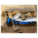 Razor Black Label E100 Electric Scooter - Blue, up to 10 mph, 8" Pneumatic Front Tire, for Child 8+