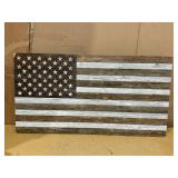 Open Road Brands American Flag Distressed Wood Wall Art