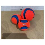 3PCS Chuckit! Kick Fetch Rubber Ball Interactive Fetch Dog Toy