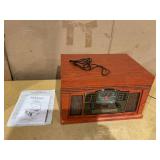 Crosley CR42D-PA Lancaster 3-Speed Turntable with Radio, CD/Cassette Player, Aux-in and Bluetooth