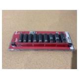 Milwaukee Tool 9 pc. SHOCKWAVE Impact Duty 1/2 in. Drive SAE Deep Well 6 Point Socket Set