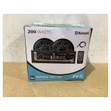 Dual Electronics MXP152B Marine Radio | AM/FM Digital Media Receiver with Built-in Bluetooth | (2) 6.5" Marine Stereo Boat Speakers