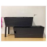 LOT OF 2 44.5 in. W x 15.25 in. H Easy Grow Elevated Resin Garden Bed Large