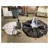 SaluSpa Hollywood AirJet Inflatable Circle Hot Tub Spa with Color-Changing LED Lights 4-6 Person with Pump #P08411