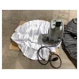 SaluSpa Hollywood AirJet Inflatable Circle Hot Tub Spa with Color-Changing LED Lights 4-6 Person with Pump #P08411