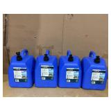 LOT OF 4 Scepter Flow Control 5 Gallon Water Jug with Spigot, Leak-Proof Heavy Duty Water Can for Camping Supplies